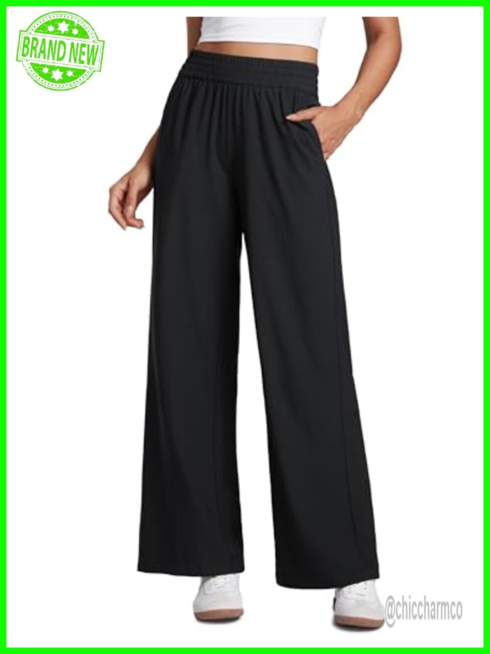Wide Leg Lightweight Drapey Casual Yoga Pants High Rise Drawstring